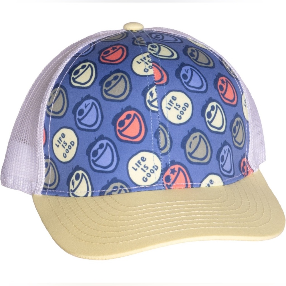 LIFE IS GOOD Core Embroidered Trucker Hat - UPF 50+ $28 Retail NWT